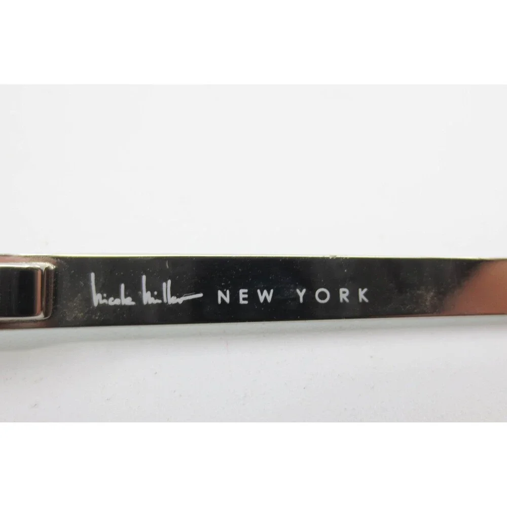 Nicole Miller New York Ella C01 Grey Stripe Eyeglasses Round Frames 48-15-125